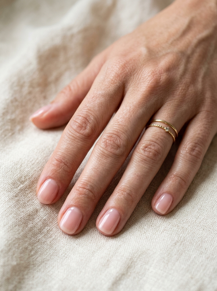 Stockholm Nails mit Goldakzent als Stockholm Nails Inspiration 2026